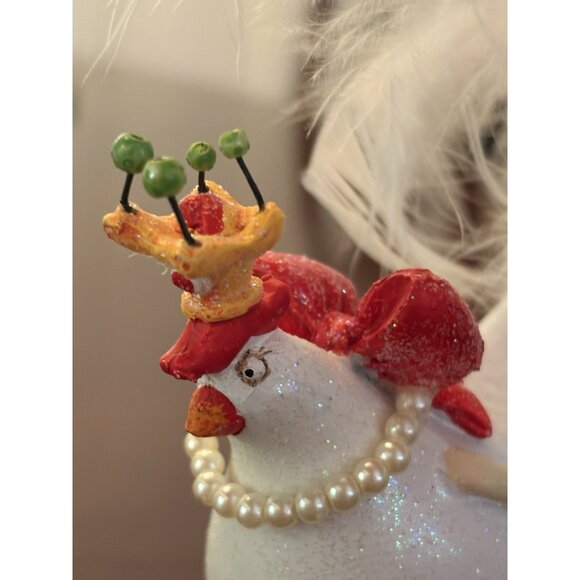 Patience Brewster Krinkles Christmas Three French Hens Ornament 6” Dept 56 2004 - Picture 4 of 7